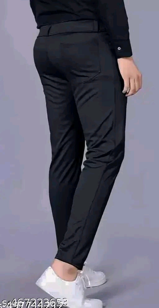 Solid Casual men lycra pants