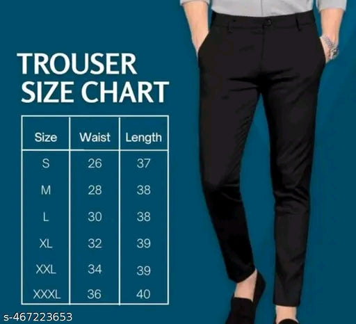 Solid Casual men lycra pants