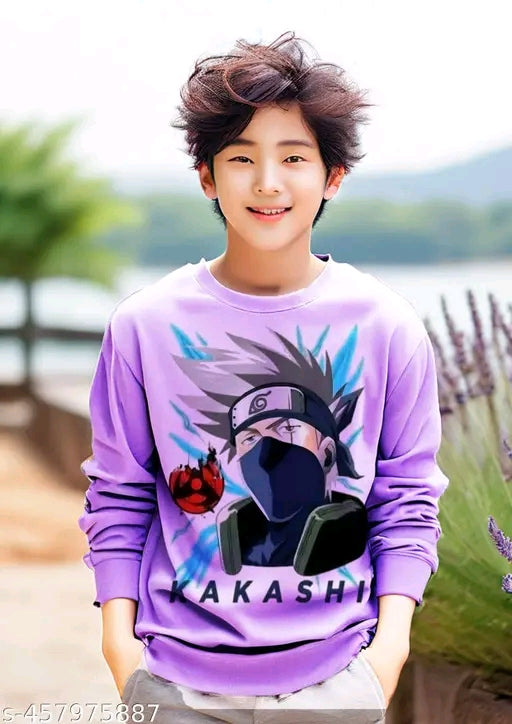 Kakashi design printed Tshirt for kids good  anime vibe