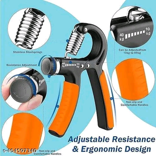 Home Gym Combo | Push-Up Board, Double Toning Tube & Adjustable hand Grip | Easy Workout Tools | 64+ Full-Body Exercises | Lightweight & Easy to Carry Gym Equipment (Multicolor)