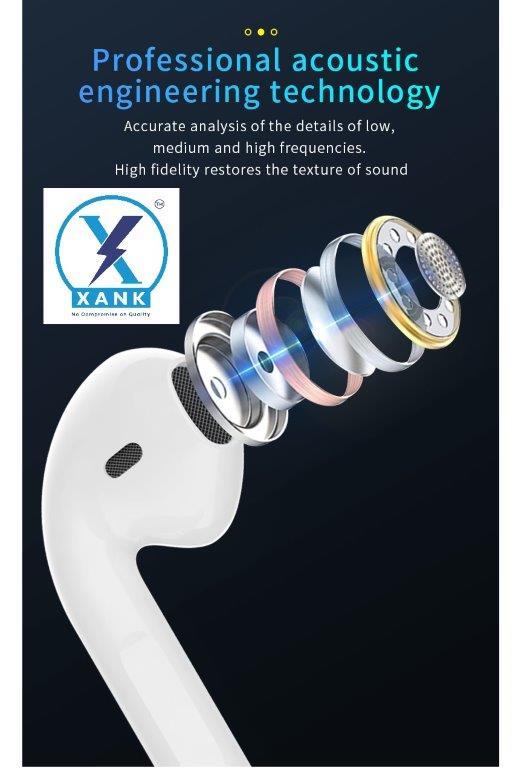 XANK i12 Earbuds with Charging Case Support All Smartphones & Tablets (White) 860yyn-tc