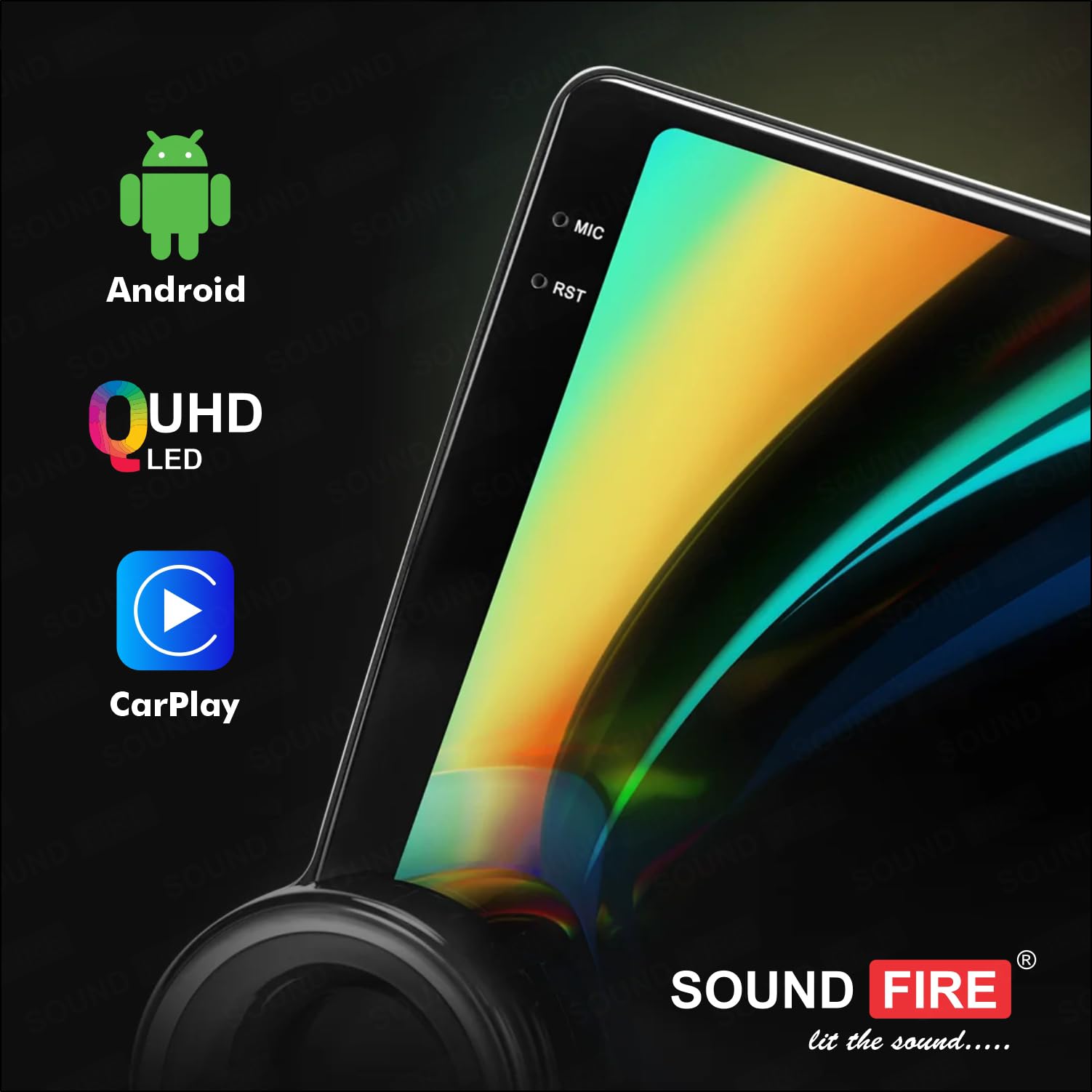 SOUND FIRE NEXGeneration 10.1 Inch 2K Diamond 4GB RAM / 64GB ROM with DSP/QLED/Android Auto/CarPlay Android Car Stereo