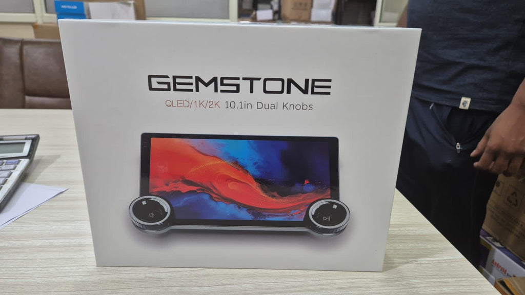 Gemstone 10.1" QLED Android Car Stereo | 2K Display | Dual Knobs | Android Auto & Apple CarPlay | 2GB+32GB / 4GB+64GB | Metal Body with Cooling Fan