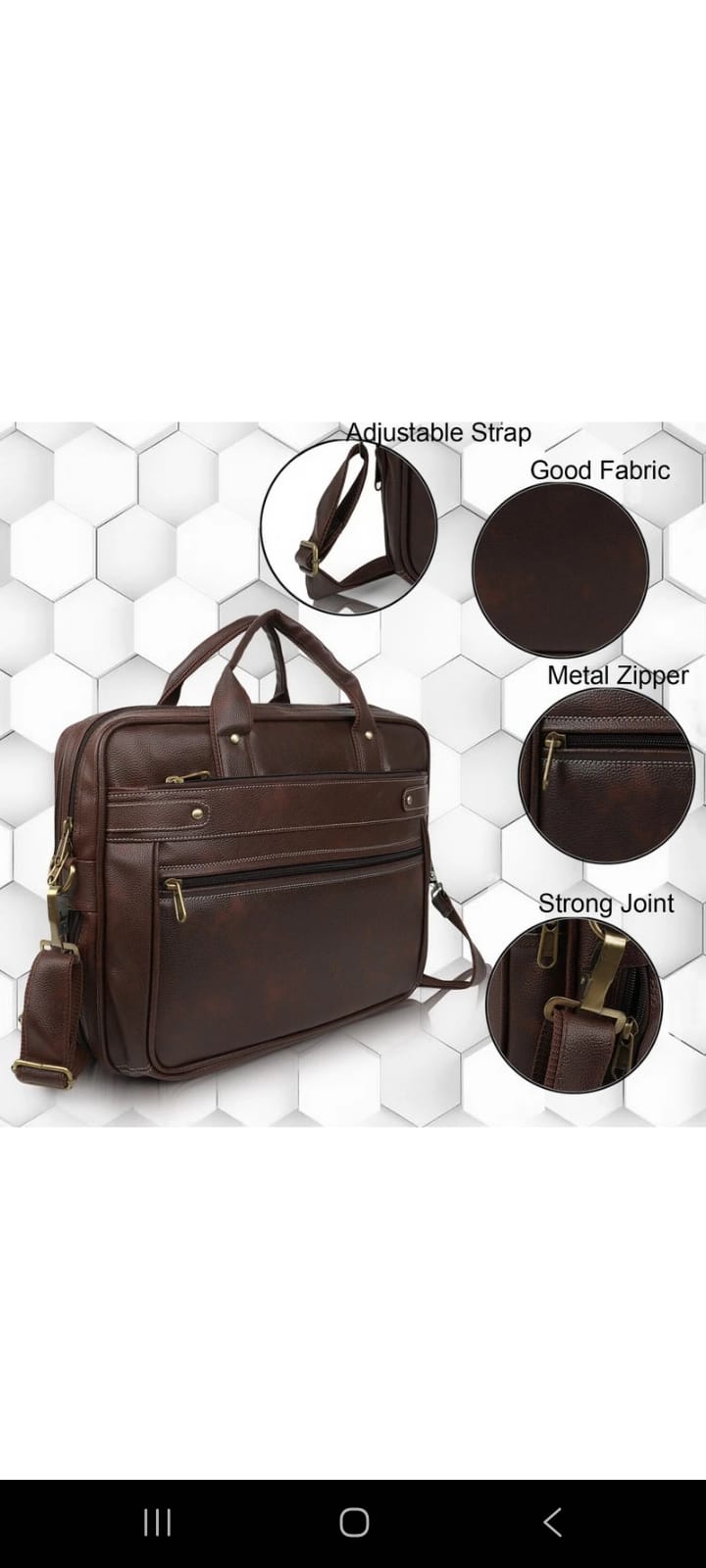 Leather Laptop Bag for Men