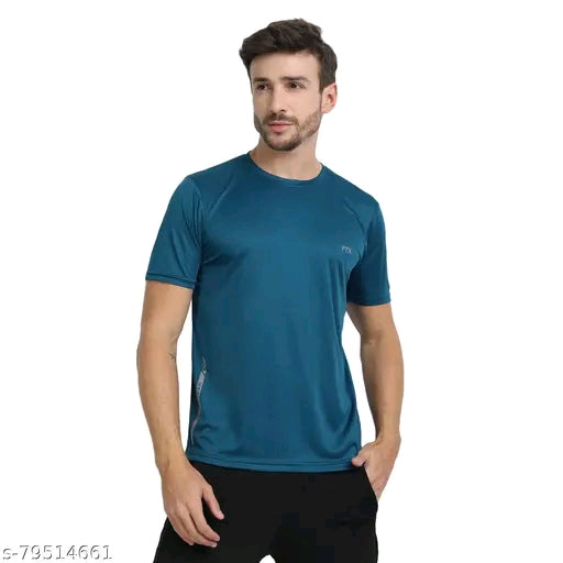 (Pack of 4) Men's Solid Regular Round Multicolor Tshirts
